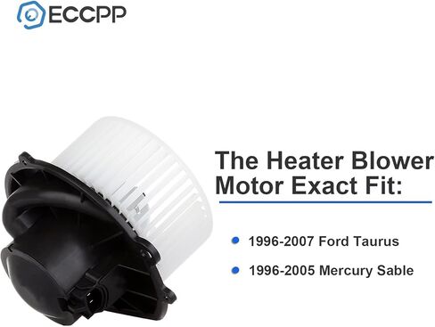 ECCPP HVAC Plastic Heater Blower Motor ABS for Ford w/Fan Cage fit for 1996-2007 for Ford Taurus /1996-2005 for Mercury Sable in Saudi Arabia