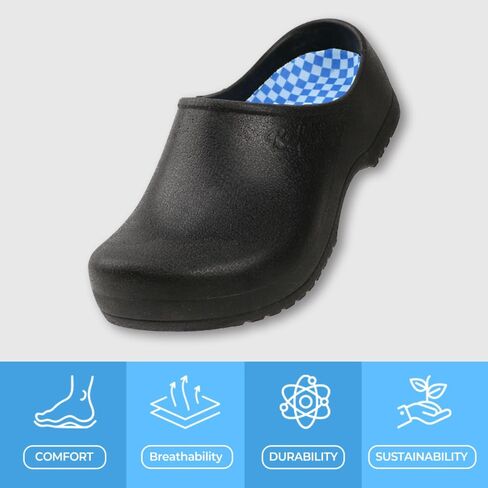 Unisex(Men or Women) Safty Waterproof Cushioned Non-Slip PU Clogs Shoes for Cooking, Nursing, Garden Work & Professional Kitchen Staff in Saudi Arabia