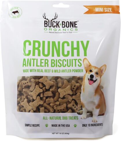 Buck Bone Organics Antler Dog Biscuits 16 OZ Bag in Kuwait