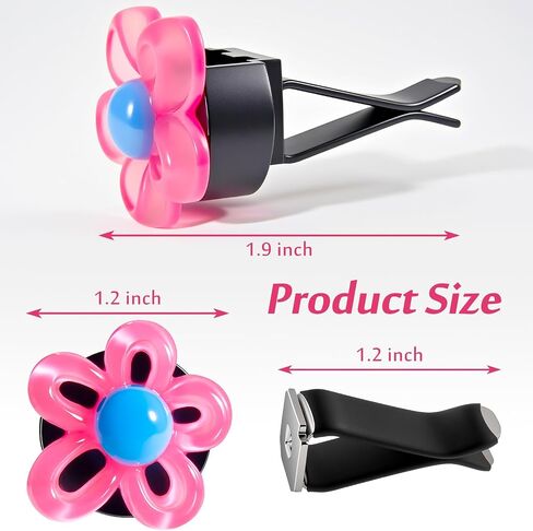 6Pcs Flower Air Vent Clip Car Accessories Air Freshener Dashboard Accessories Charm Car Inter Decor in Saudi Arabia
