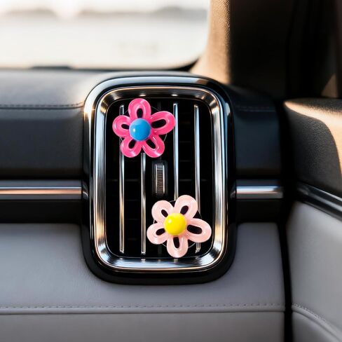 6Pcs Flower Air Vent Clip Car Accessories Air Freshener Dashboard Accessories Charm Car Inter Decor in Saudi Arabia