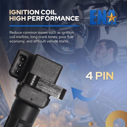 ENA Set of 4 Ignition Coil Pack Compatible with Subaru 2002 2003 2004 2005 Impreza WRX 2.0L H4 Replacement for EJ205 C1401 UF480 in Saudi Arabia