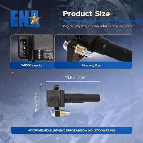 ENA Set of 4 Ignition Coil Pack Compatible with Subaru 2002 2003 2004 2005 Impreza WRX 2.0L H4 Replacement for EJ205 C1401 UF480 in Saudi Arabia