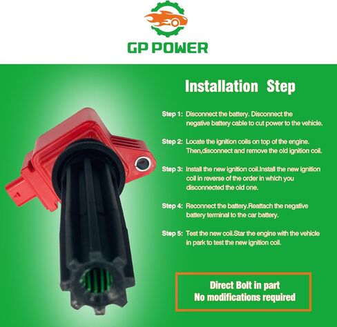 Red Ignition Coil Packs UF670 Set of 4 Compatible With Ford Ecosport Edge Explorer Focus RS ST Fusion Mustang Jaguar XE XF XFL F-Pace XJL LR2 Discovery Sport Lincoln MKC MKT MKX 2.0T 2.3T in Saudi Arabia