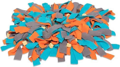 Messy Mutts Square 16" x 16" Forage Mat and Lick Mat with Non Slip Suction Cups | Stimulating Sniffing Interactive Puzzle for Dogs | Silicone Triangle Licking Mat in Saudi Arabia