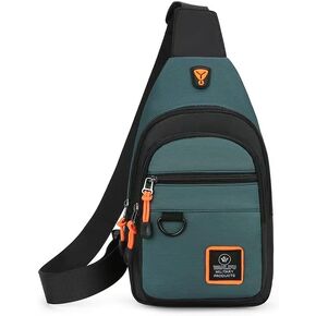 Sling Bag Small Sling Backpack Travel Backpack Hiking Daypack Adjustable Shoulder Strap Chest Bag Multipurpose Cross Body Bag (Black) in Saudi Arabia