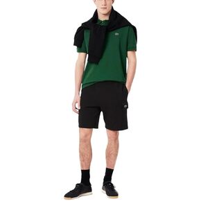 Lacoste Men's Non-Brushed Fleece Cargo Shorts, Black, Medium in Saudi Arabia