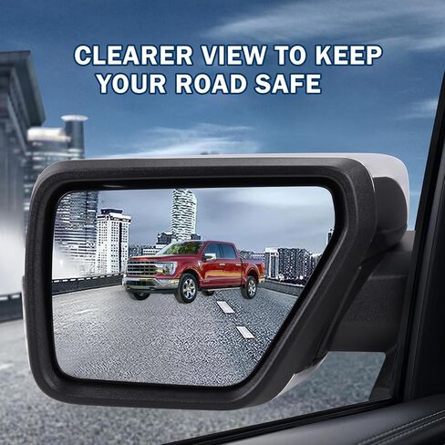 Right Passenger Side Door Mirror Compatible With 2021 2022 2023 2024 2025 Ford F150 With Power Glass Manual Folding Heated Temperature Sensors Matte Black Replace#ML3Z17682UA(7 Pins) in Saudi Arabia