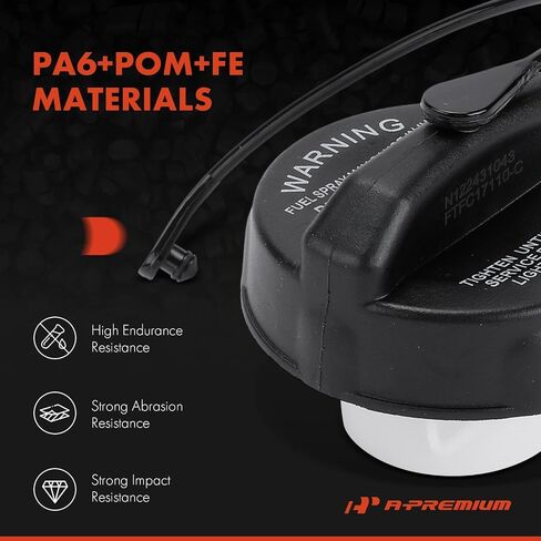 A-Premium Gas Cap Fuel Cap Compatible with Mitsubishi Eclipse 2004-2012, Endeavor 2004-2008, Endeavor 2010-2011, Galant 2004-2012, Outlander 2014-2018, Outlander Sport 2013-2019, Replace # 1711A004 in Saudi Arabia