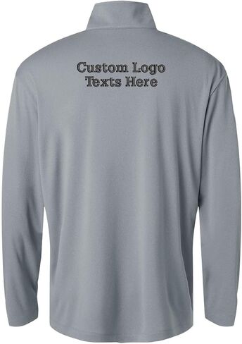 Custom Allpro Embroidery Stitching Personalized Logo Texts Men Performance Quarter Zip Pullover 41870 in Saudi Arabia