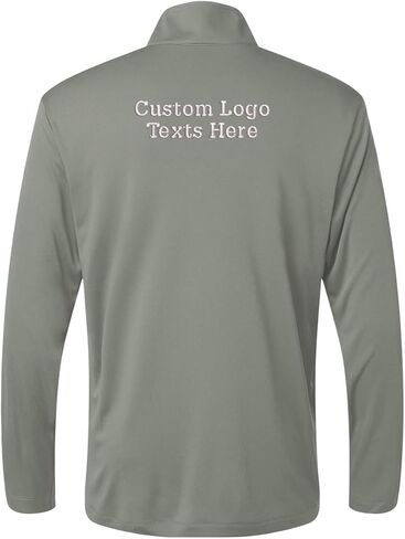 Custom Allpro Embroidery Stitching Personalized Logo Texts Men Performance Quarter Zip Pullover 41870 in Saudi Arabia