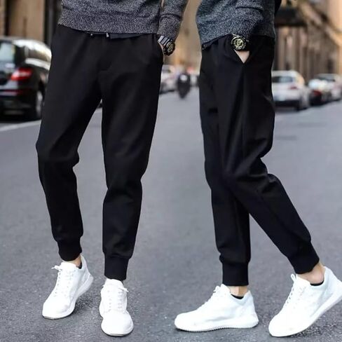 Flannel Lined Pants for Men - Thick and Warm for Outdoor Use，Men's Fleece Lined Sweatpants in Saudi Arabia