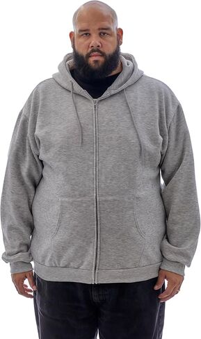 JC DISTRO USA-made للرجال مقاس كبير متوسط ​​الوزن من الصوف بقلنسوة وبلوزة برقبة دائرية، Big2XL - Big7XL in Kuwait