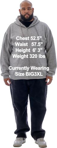 JC DISTRO USA-made للرجال مقاس كبير متوسط ​​الوزن من الصوف بقلنسوة وبلوزة برقبة دائرية، Big2XL - Big7XL in Kuwait