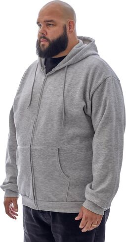 JC DISTRO USA-made للرجال مقاس كبير متوسط ​​الوزن من الصوف بقلنسوة وبلوزة برقبة دائرية، Big2XL - Big7XL in Kuwait