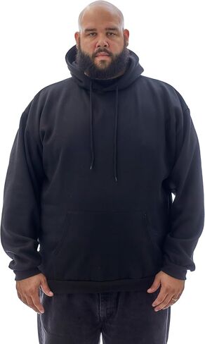 JC DISTRO USA-made للرجال مقاس كبير متوسط ​​الوزن من الصوف بقلنسوة وبلوزة برقبة دائرية، Big2XL - Big7XL in Kuwait