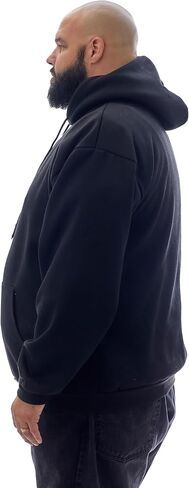 JC DISTRO USA-made للرجال مقاس كبير متوسط ​​الوزن من الصوف بقلنسوة وبلوزة برقبة دائرية، Big2XL - Big7XL in Kuwait