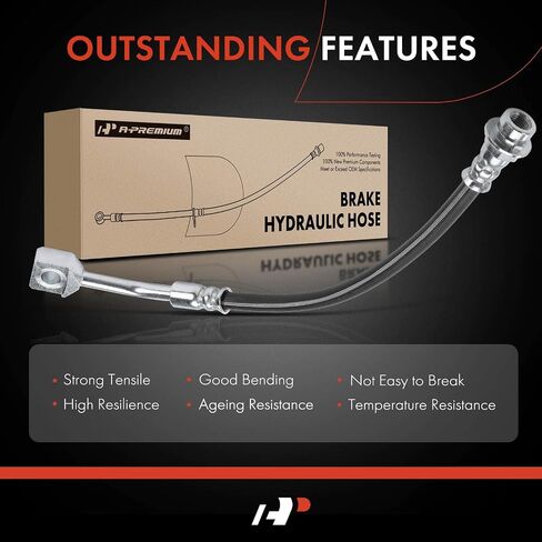 A-Premium Rear Passenger Brake Hydraulic Hose Compatible with Select Buick and Cadillac Models - Lucerne, DTS, 2006-2011 - Replace# 15283582 in Saudi Arabia
