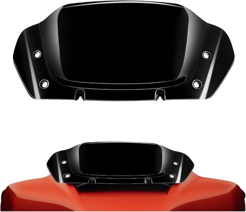 8" Wave Windshield Windscreen Wind Splitter Fit for Harley Davidson Street Glide FLHX 2024-2025, CVO Street Glide FLHXSE 2023-25, FLHXU 2025, Black in Saudi Arabia