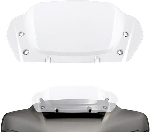 8" Wave Windshield Windscreen Wind Splitter Fit for Harley Davidson Street Glide FLHX 2024-2025, CVO Street Glide FLHXSE 2023-25, FLHXU 2025, Black in Saudi Arabia