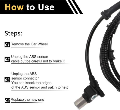 1 Pc ABS Wheel Speed Senor for Jeep TJ 1997-2006 for Jeep Wrangler 1993-1995 1997-1998 ABS Sensor Anti-Lock Braking Front Left Right in Saudi Arabia