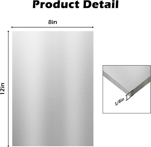 SALUINOKI Aluminum Sheet Metal Plate 1/16 in 6061 T651 12x8 in Aluminum Panel (4Pcs) in Saudi Arabia