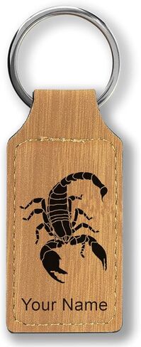LaserGram Rectangle Keychain, Scorpion, Personalized Engraving Included in Kuwait