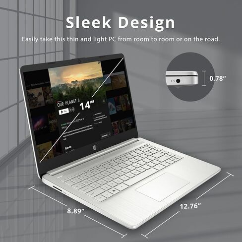 HP 2023 Newest 17.3 Inch Laptop, FHD Anti-Glare Display, 13th Gen Intel 10-Core i5-1335U(Beat i7-1255U), 12GB RAM, 512GB SSD, Intel Iris Xe Graphics, Backlit Keyboard, Windows 11 Home,Silver (Renewed) in Saudi Arabia