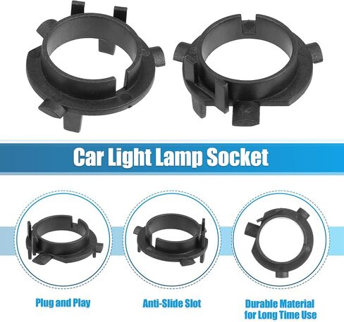 uxcell 2pcs H7 Car LED Headlight Bulb Adapter Holder Socket Car Headlamp Retainer Base Fit for Mitsubishi Outlander SE 2017 in Saudi Arabia