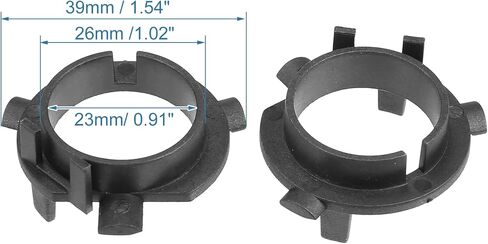 uxcell 2pcs H7 Car LED Headlight Bulb Adapter Holder Socket Car Headlamp Retainer Base Fit for Mitsubishi Outlander SE 2017 in Saudi Arabia
