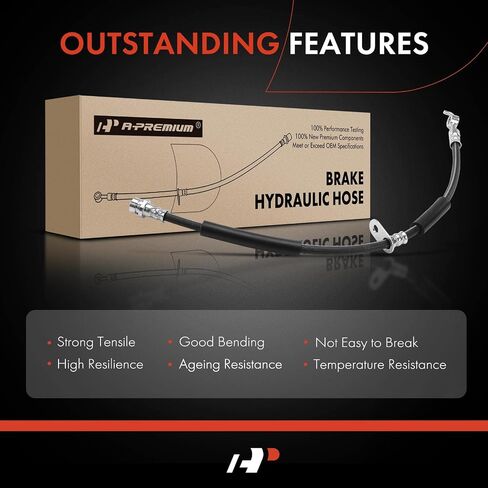 A-Premium Rear Driver or Passenger Side Brake Hydraulic Hose Compatible with Select Ford and Lincoln Models - Escape 2017-2019, MKC 2015-2019 - Replace# EJ7Z2282A in Saudi Arabia
