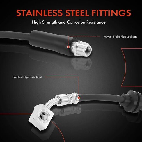 A-Premium Front Driver Brake Hydraulic Hose Compatible with Select Cadillac Models - XTS 2013-2019 in Saudi Arabia