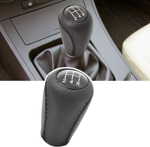 مقبض ناقل الحركة من الجلد الأسود بـ 5 سرعات متوافق مع مازدا 3 BK BL 5 CR CW 6 II GH CX-7 ER NC III MX-5 2005-2011 in Saudi Arabia
