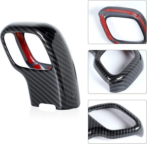 JeCar Gear Shift Lever Knob Cover Trim Interior Accessories for 2015-2020 Ford F150 (Carbon Fiber Look) in Saudi Arabia