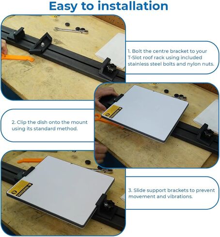Starlink Mini Roof Rack Mount – T-Track Exclusive, Compatible with RVs, Vans, Boats, Yachts & Trucks in Saudi Arabia