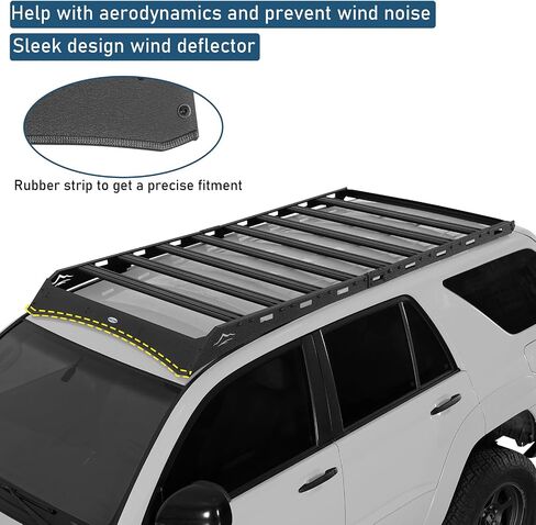 Hooke Road 4Runner Full Length Roof Rack Aluminum Cross Bars for 2003-2009 Toyota 4Runner 4th Gen, Overlanding Rooftop Crossbar Cargo Basket Carrier in Saudi Arabia