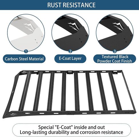 Hooke Road 4Runner Full Length Roof Rack Aluminum Cross Bars for 2003-2009 Toyota 4Runner 4th Gen, Overlanding Rooftop Crossbar Cargo Basket Carrier in Saudi Arabia