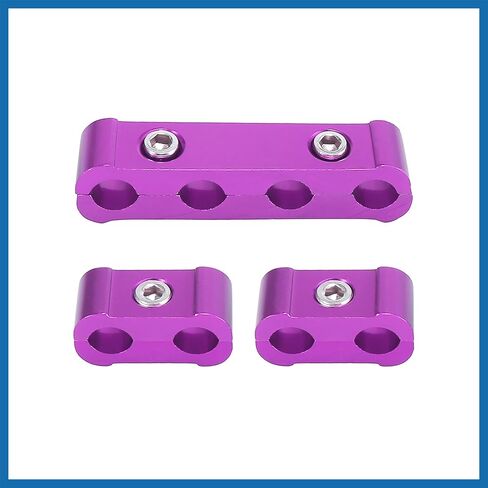 2 Set 8mm Car Engine Spark Plug Wire Separator Looms Divider Organizer Clamp Aluminum Alloy Purple Item Replacement in Saudi Arabia