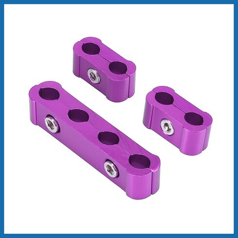 2 Set 8mm Car Engine Spark Plug Wire Separator Looms Divider Organizer Clamp Aluminum Alloy Purple Item Replacement in Saudi Arabia