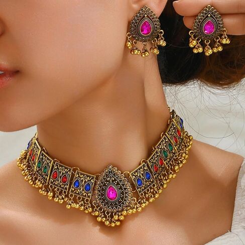 Boho Indian Jhumka Earrings for Women Boho Tops Vintage Wedding Jewelry Traditional Accessories Christmas Gifts in Saudi Arabia