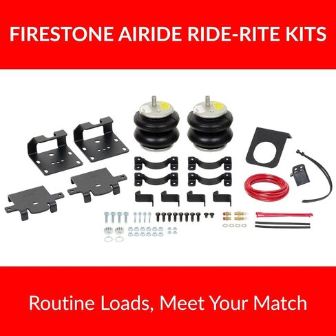 Firestone Airide Ride-Rite Rear Air Spring Kit with Air Command Single Wireless App & Remote Standard Compressor fits 2011-2025 Silverado Sierra 2500/3500 HD with 0" Lift | TrendsAuto Decal in Saudi Arabia