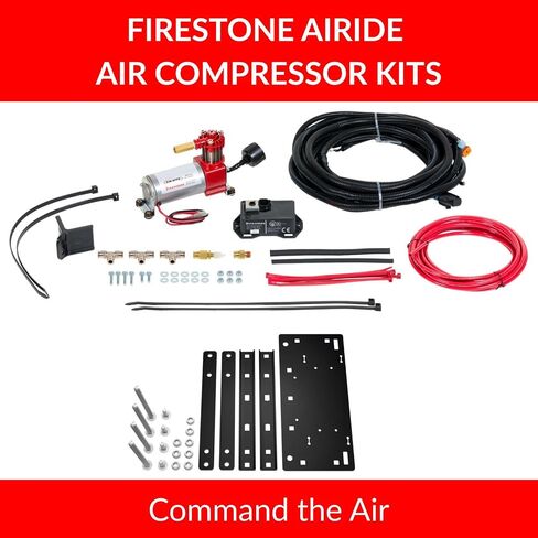 Firestone Airide Ride-Rite Rear Air Spring Kit with Air Command Single Wireless App & Remote Standard Compressor fits 2011-2025 Silverado Sierra 2500/3500 HD with 0" Lift | TrendsAuto Decal in Saudi Arabia