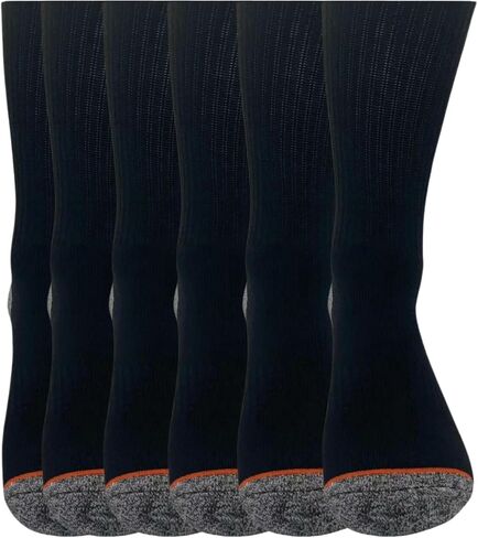 Aeonrow 5-Pairs Men's Weatherproof Vintage Outdoor Wool Blend Crew Calf Socks, Black, 6-12 in Saudi Arabia