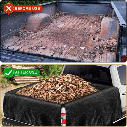 Truck Bed Tarp for Full Size Truck Short Bed, Compatible with Ford F-150, Chevy Silverado, Dodge Ram, GMC Sierra, Toyota Tundra, Nissan Titan, 5.5'-5.8' Long Truck Bed Cargo Cover in Saudi Arabia