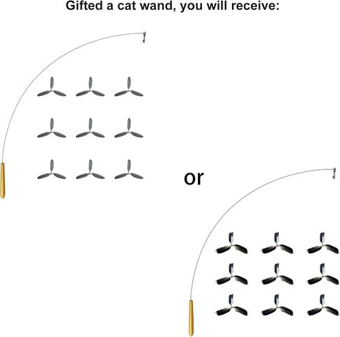 Spining Propeller Cat Toy with 35.5 Inch Cat Wand and 2PC Feather Refills, Interactive Cat Toys for Indoor Cats with Bell in Saudi Arabia