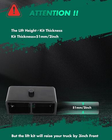 كتل رفع خلفية من SCITOO مقاس 2 بوصة لمجموعة أدوات التسوية دودج رام 1500 2002-2008 in Saudi Arabia