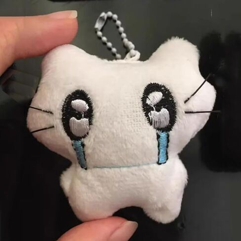 1/2pcs Cute Cat Plush Couple Keychains Mini Cartoon Kawaii Bags Pendant Key Chain for Women and Men Gifts Decoration in Saudi Arabia