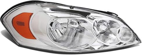 Auto Dynasty Headlight Assembly Compatible with 2006-2016 Chevy Impala Limited Monte Carlo, Factory Style Headlamp Replacement, Passenger Right Side, Chrome Housing Amber Corner, GM2503261 in Saudi Arabia