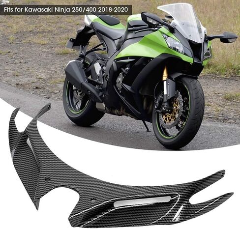 Zerone Carbon Fiber Front Fairing Aerodynamic Wing Cover Fits for 250/400 18-20 Headlight Nose Windshield Motorcycle Accessory Winglets, 2018-2020 Fairing in Saudi Arabia