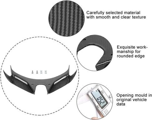 Zerone Carbon Fiber Front Fairing Aerodynamic Wing Cover Fits for 250/400 18-20 Headlight Nose Windshield Motorcycle Accessory Winglets, 2018-2020 Fairing in Saudi Arabia
